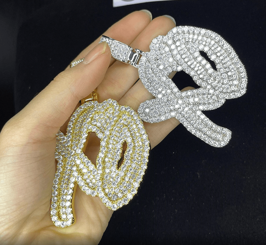 VVS Jewelry hip hop jewelry Gold VVS Jewelry XO Cuban Chain Pendant Necklace