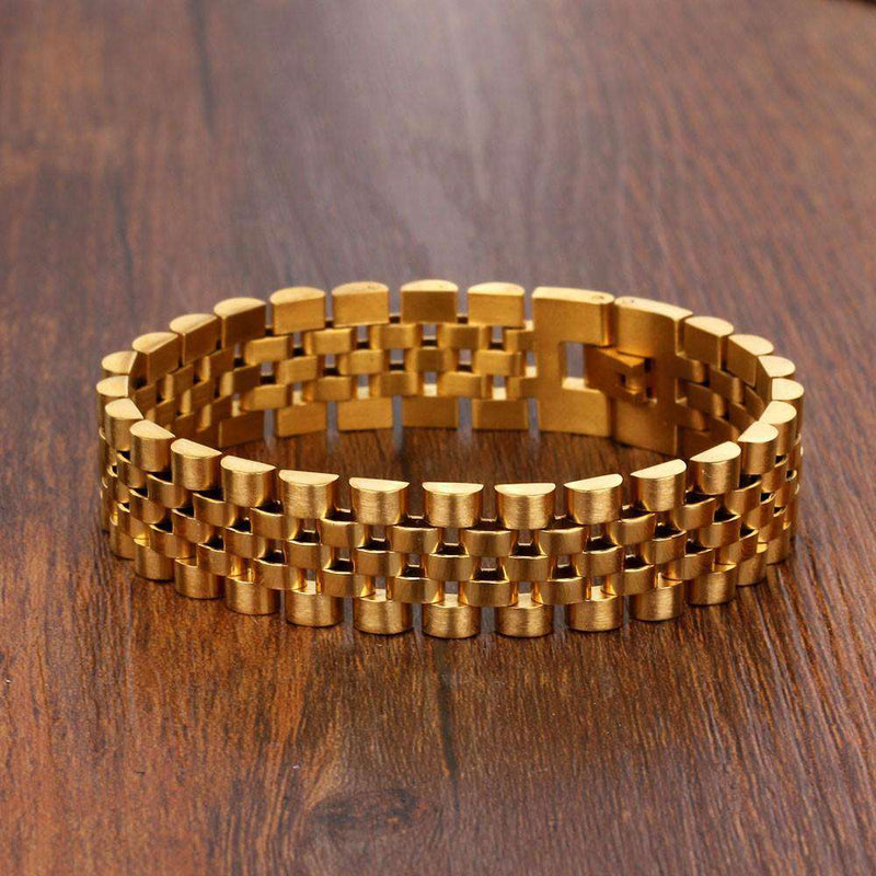 Gold Watch Band Bracelet VVS Jewelry
