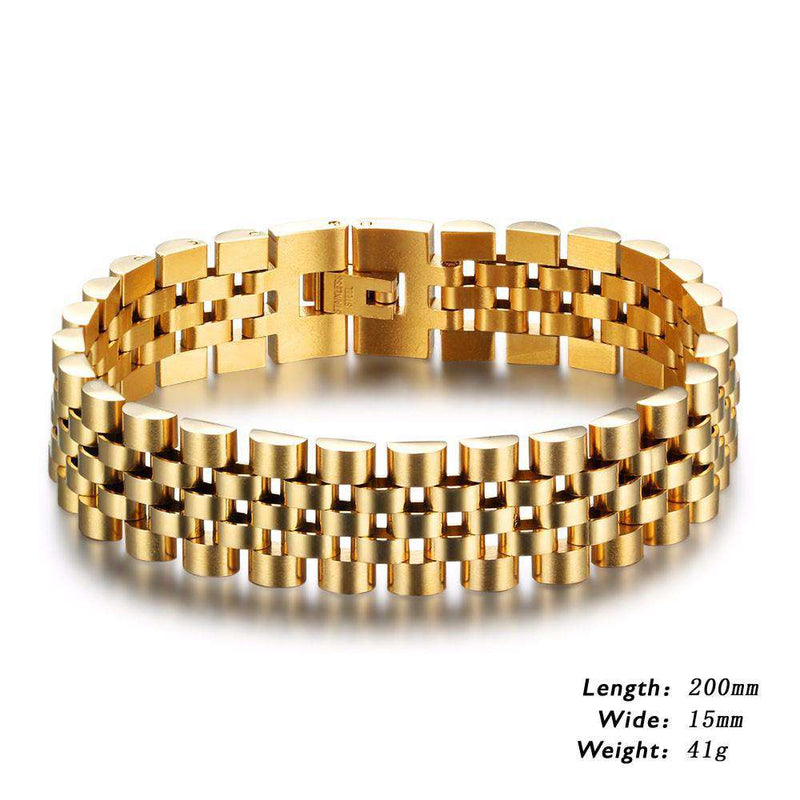 Gold Watch Band Bracelet VVS Jewelry