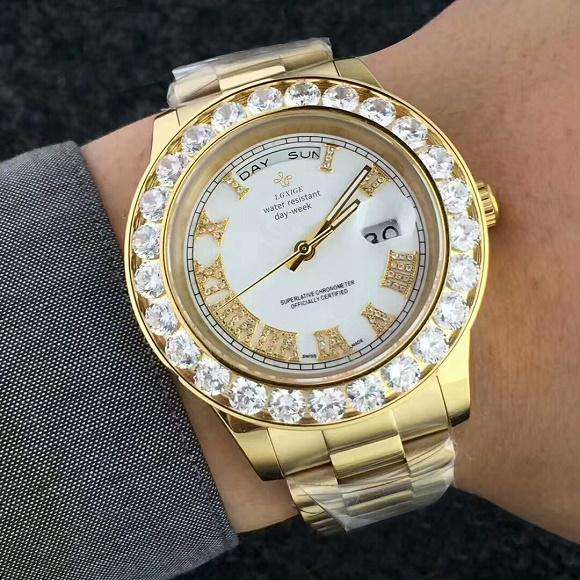 VVS Jewelry hip hop jewelry gold white Iced Presidential Watch