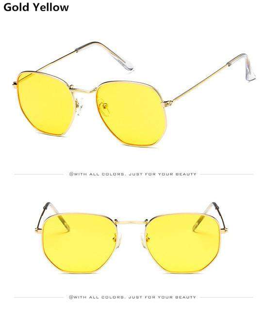 VVS Jewelry hip hop jewelry Gold Yellow Jumpan Metal Square Frame Sunglasses
