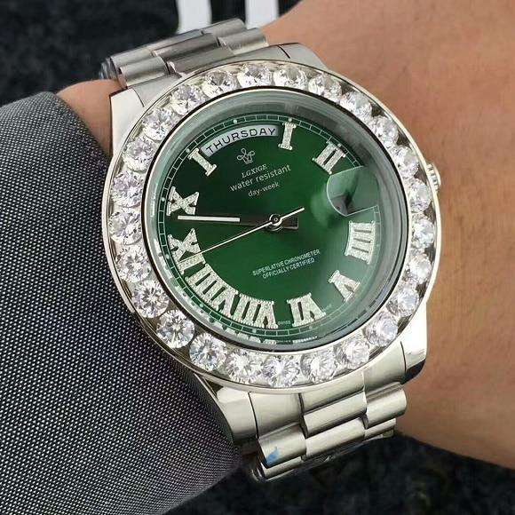 VVS Jewelry hip hop jewelry green Iced Presidential Watch