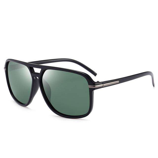 VVS Jewelry hip hop jewelry Green Stuntin' Black Square Frame Oversized Sunglasses