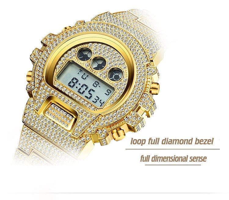 VVS Jewelry hip hop jewelry Iced Out G-Shock Style Digital Watch