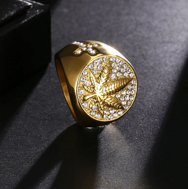 VVS Jewelry hip hop jewelry Iced Out Gold MJ Ring