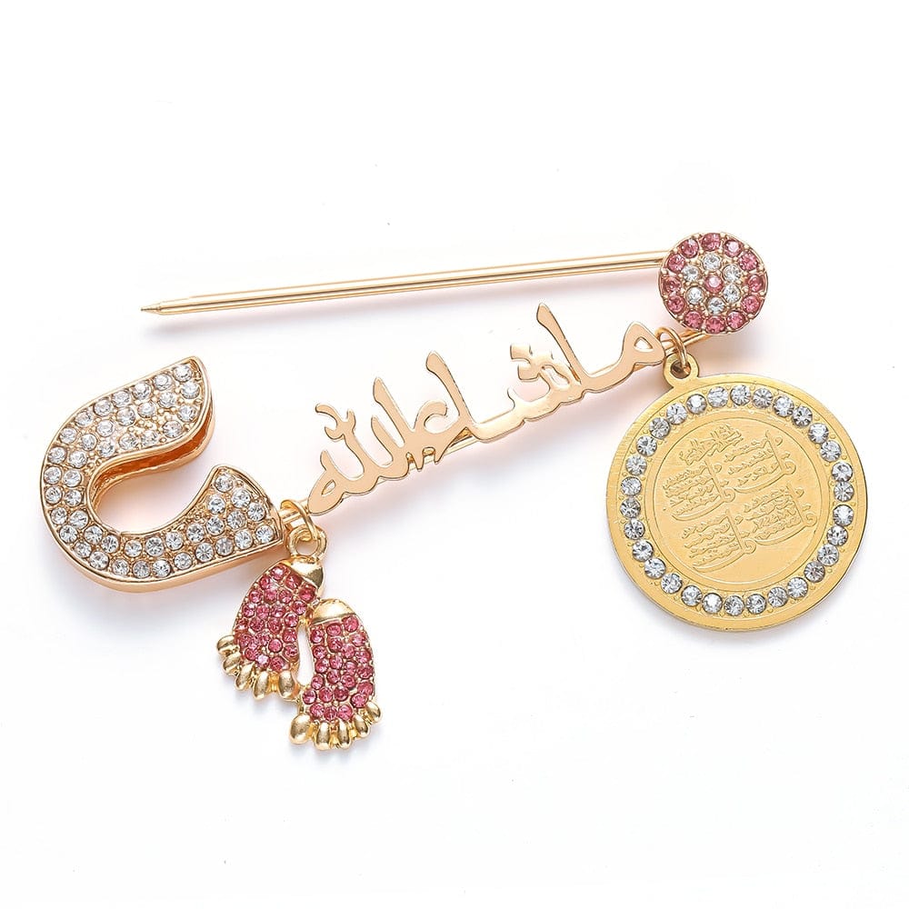 VVS Jewelry hip hop jewelry Iced Out Islam Baby Pin Brooch