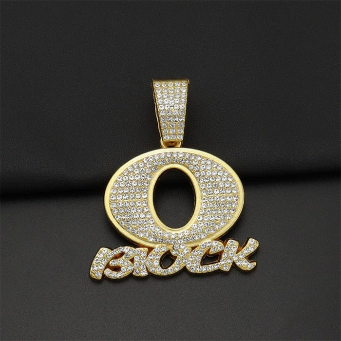 Icy Rapper O BLOCK Cuban Pendant Chain