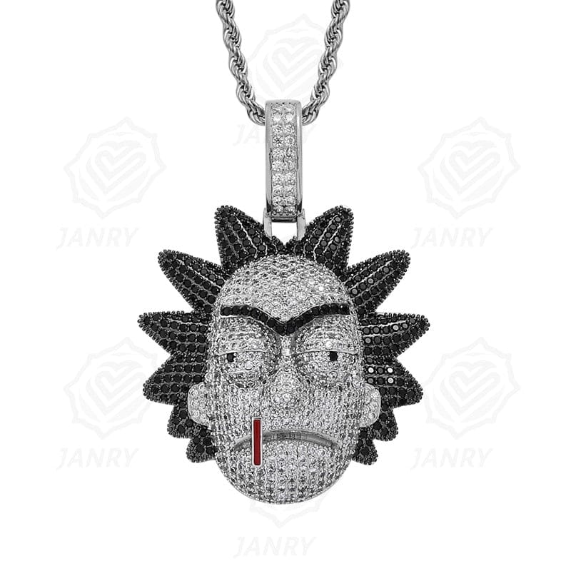 VVS Jewelry hip hop jewelry Icy Rick & Morty Pendant Chain