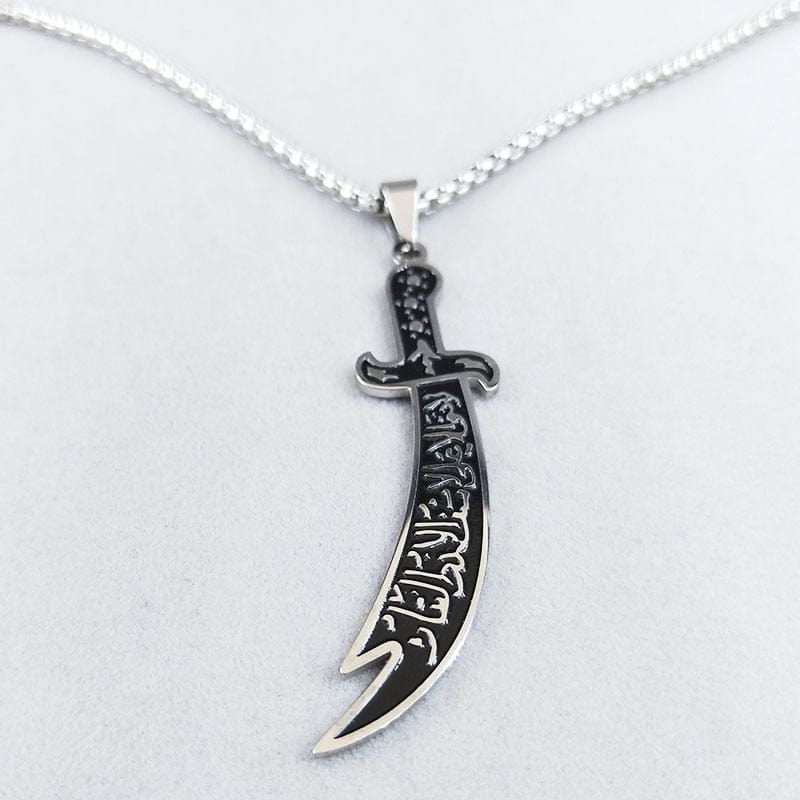 VVS Jewelry hip hop jewelry Islamic Imam Ali Sword Stainless Steel Necklace
