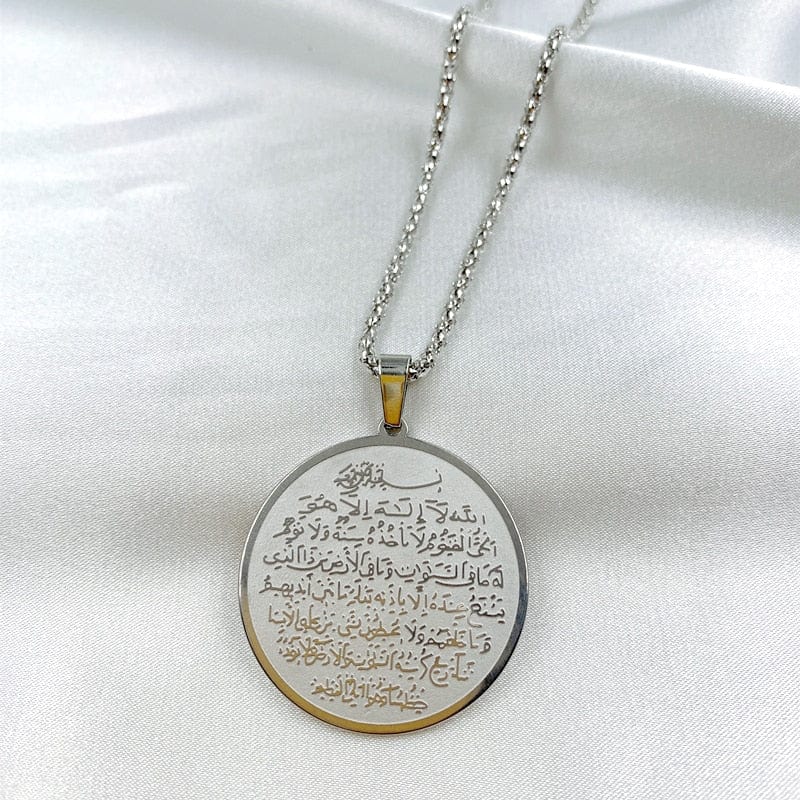 VVS Jewelry hip hop jewelry Islamic Silver Ayatul Kursi Pendant Necklace