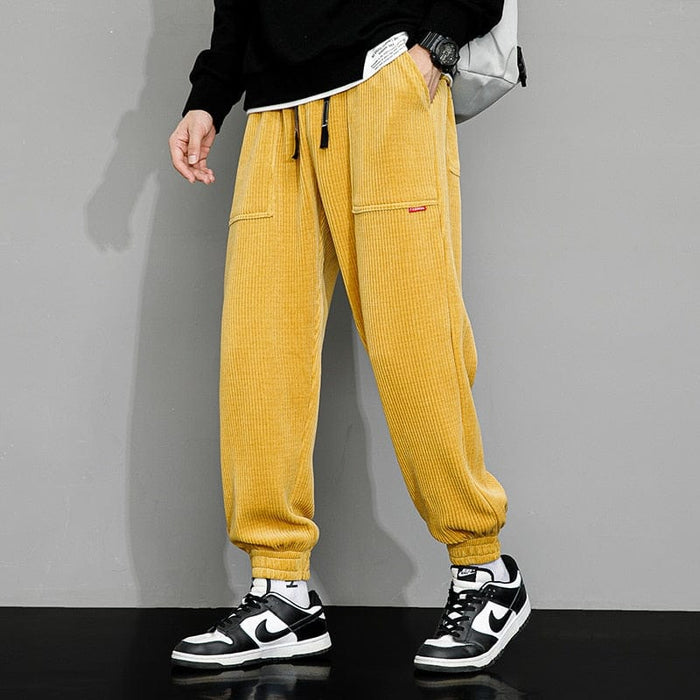 Garterized Rugged Corduroy Garterized Men's Pants