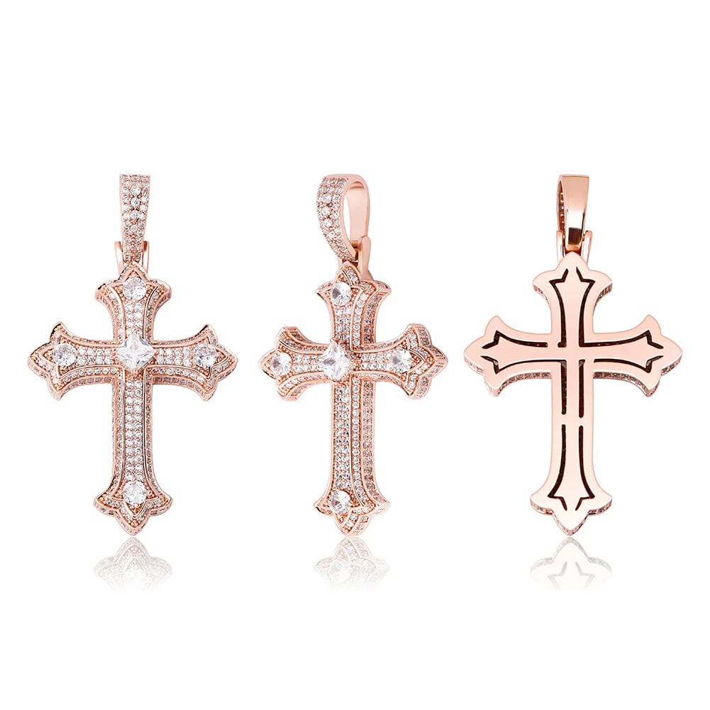 VVS Jewelry hip hop jewelry Large Diamond Gothic Cross Pendant
