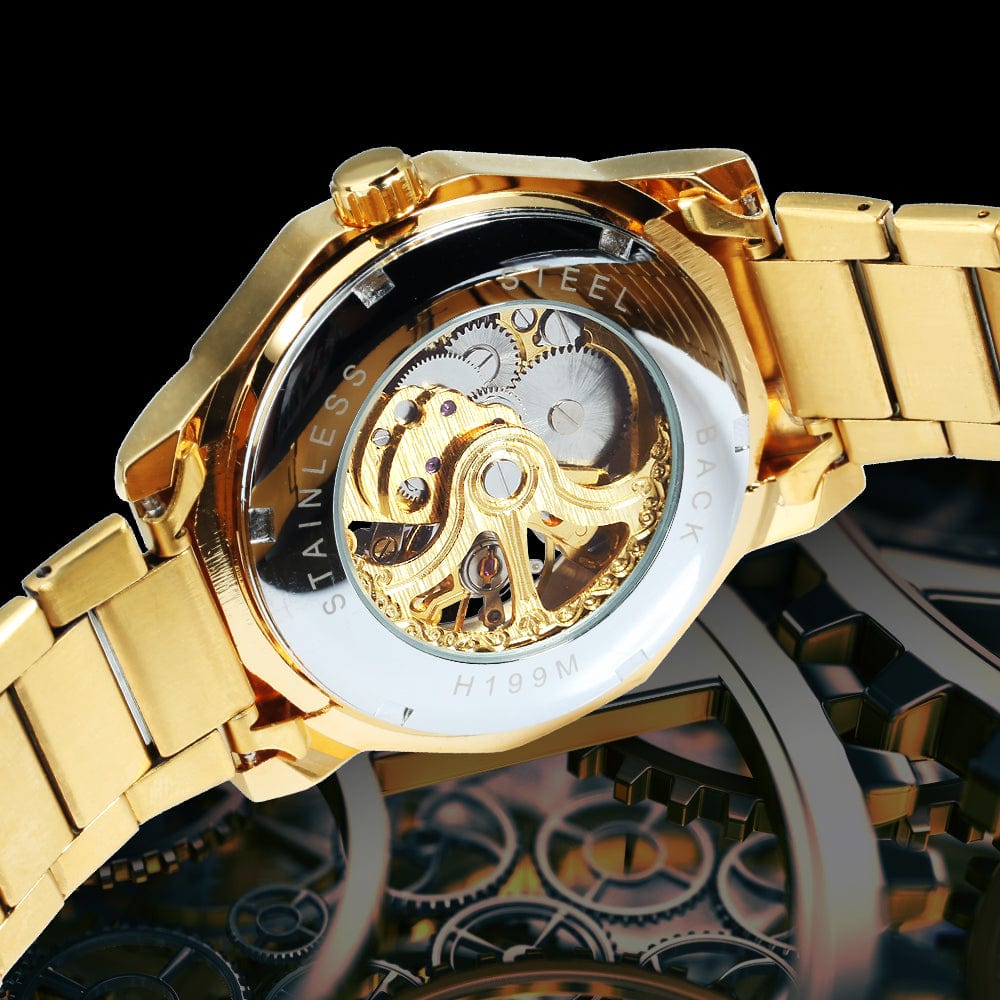VVS Jewelry hip hop jewelry Lux Dodecagon Skeleton Automatic Mechanical Watch