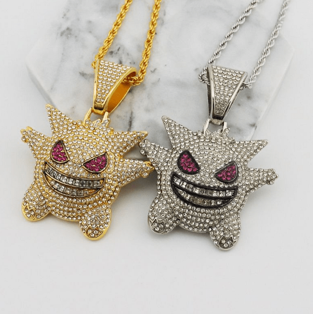 VVS Jewelry hip hop jewelry Mask Gengar Vampire Pendant Necklace