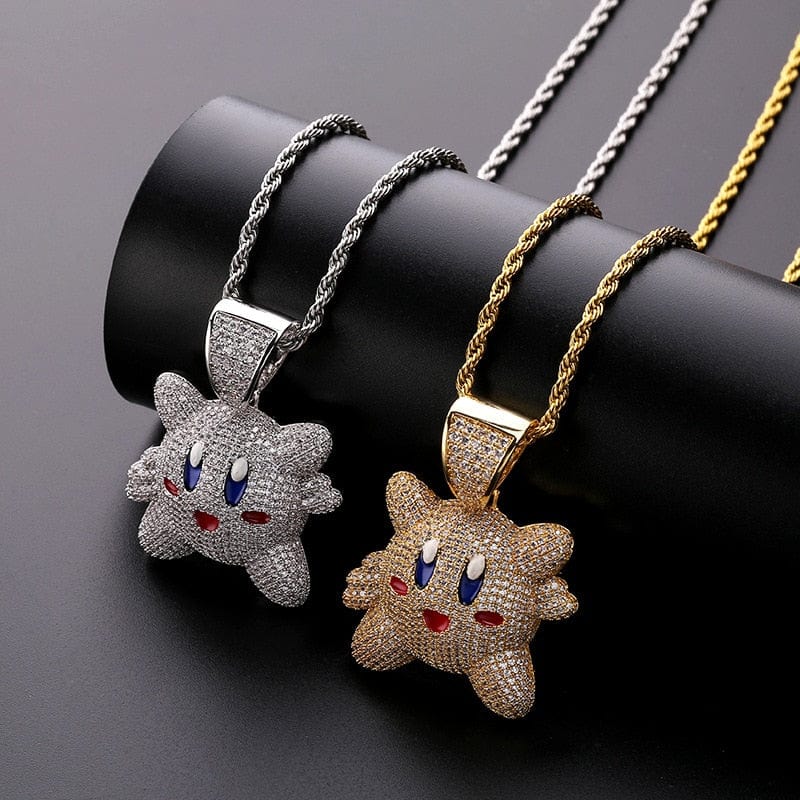 VVS Jewelry hip hop jewelry Micropave Iced Kirby Rapper Pendant Chain