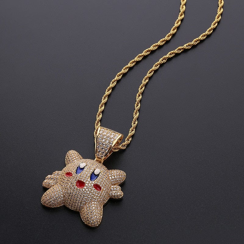 Micropave Iced Kirby Rapper Pendant Chain VVS Jewelry