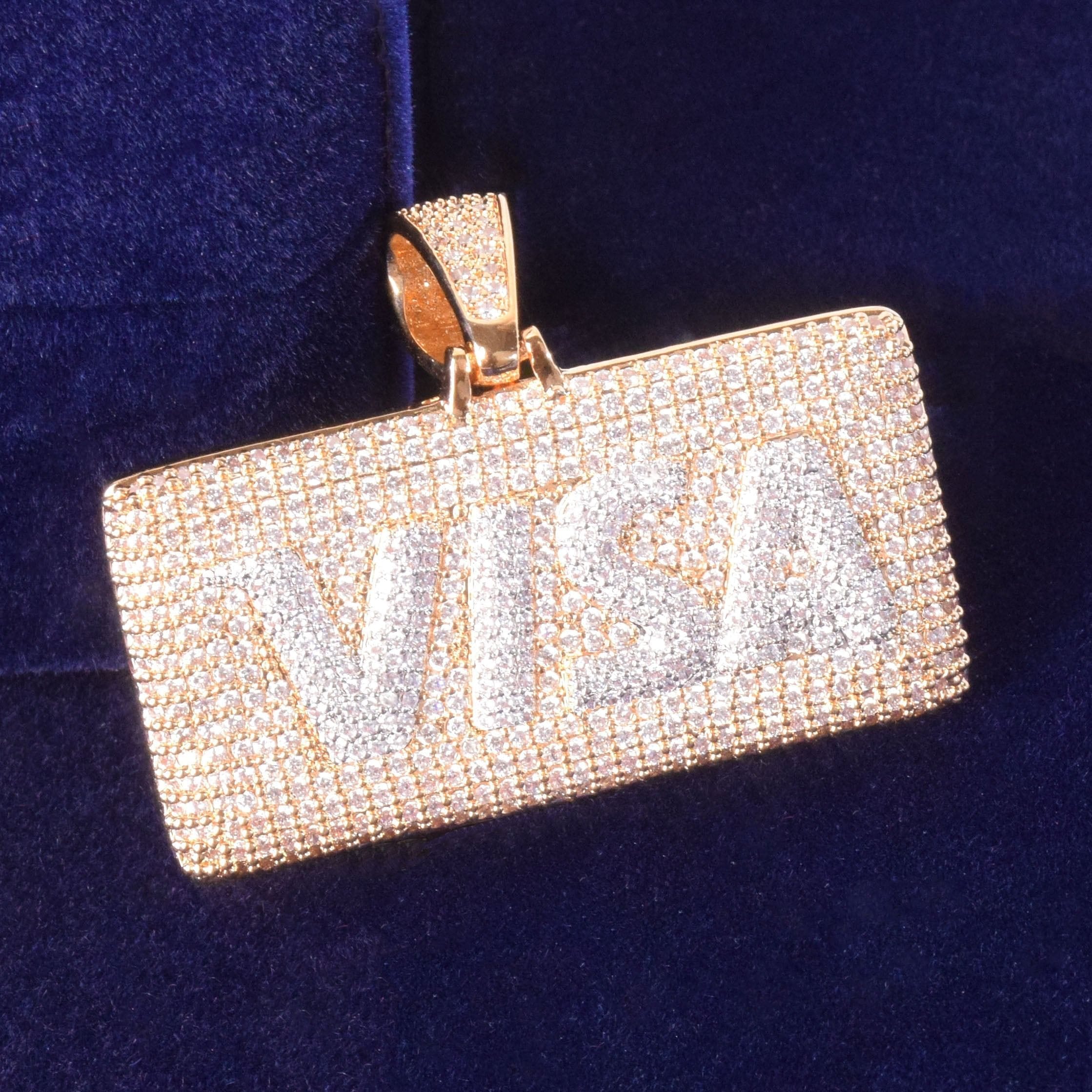 VVS Jewelry hip hop jewelry Micropave VISA Card Tag Chain
