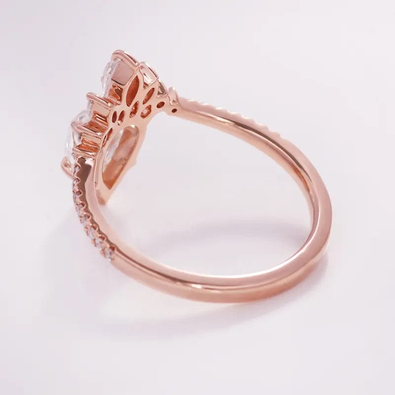 VVS Jewelry hip hop jewelry Moissanite 14K Rose Gold Moissanite Ring
