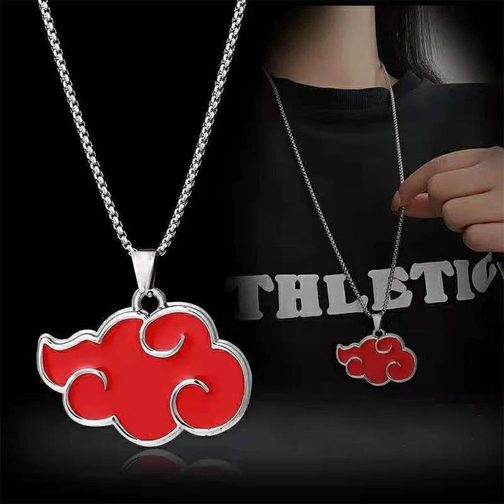 VVS Jewelry hip hop jewelry Naruto Inspired Akatsuki Red Cloud Pendant Chain