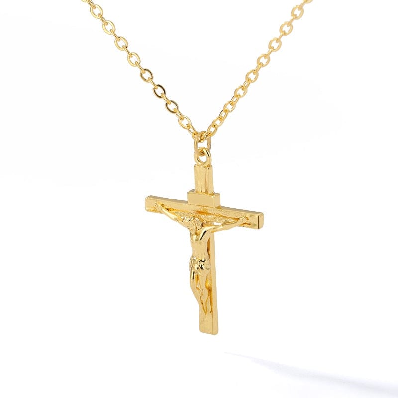 VVS Jewelry hip hop jewelry necklaces Gold Jesus Cross Pendant Necklace