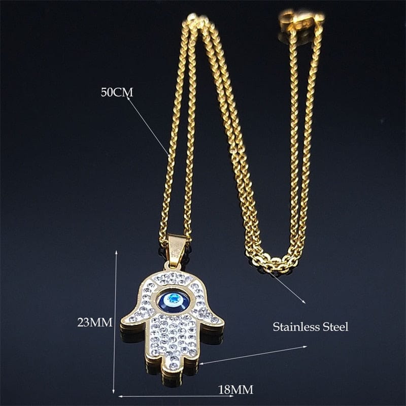 VVS Jewelry hip hop jewelry necklaces Greek Eye Necklace