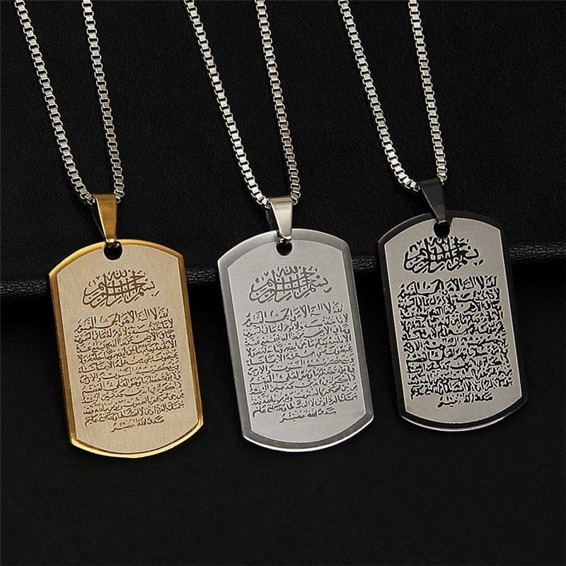 VVS Jewelry hip hop jewelry necklaces Vintage Arabic Calligraphy Pendant