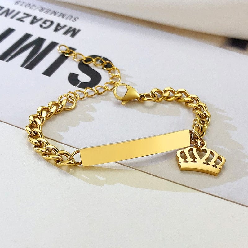 VVS Jewelry hip hop jewelry Personalized Engraved Baby Name with Pendant Bracelet