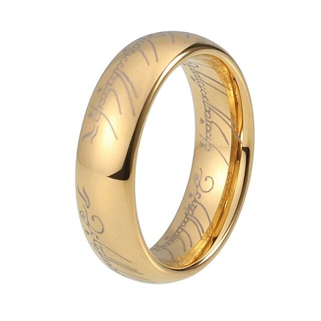 VVS Jewelry hip hop jewelry Rings LOTR One Ring Gold Plated Tungsten Carbide Ring Replica