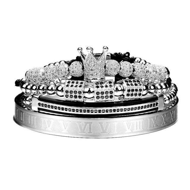 VVS Jewelry hip hop jewelry Royalty Bracelet Set + FREE Roman Bangle Today Only