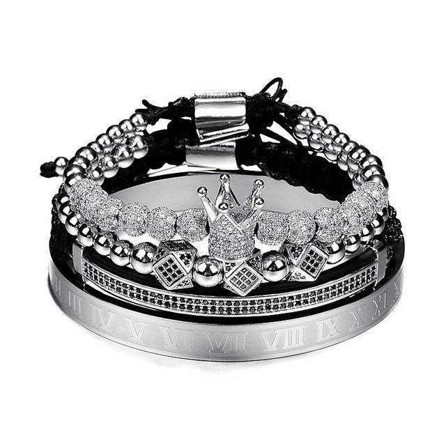 VVS Jewelry hip hop jewelry Royalty Bracelet Set + FREE Roman Bangle Today Only