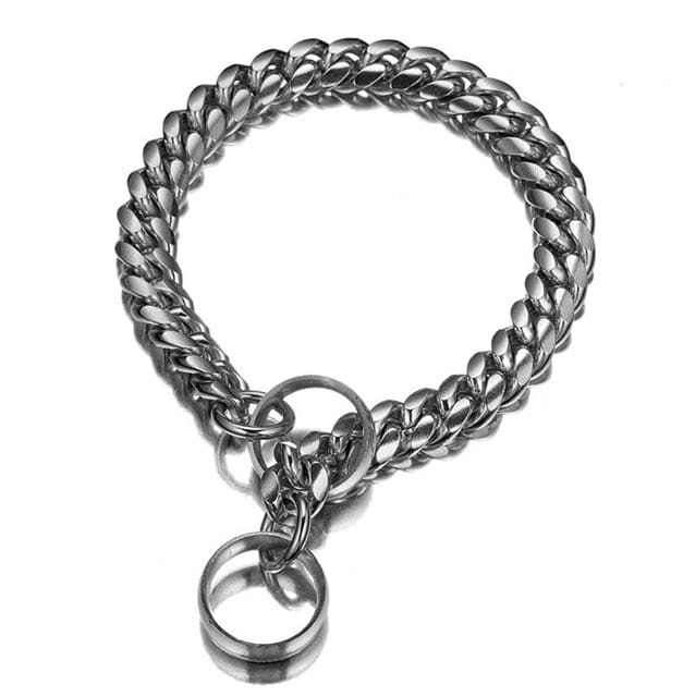 VVS Jewelry hip hop jewelry Silver / 11.8" Adjustable Gold Cuban Link Dog Collar