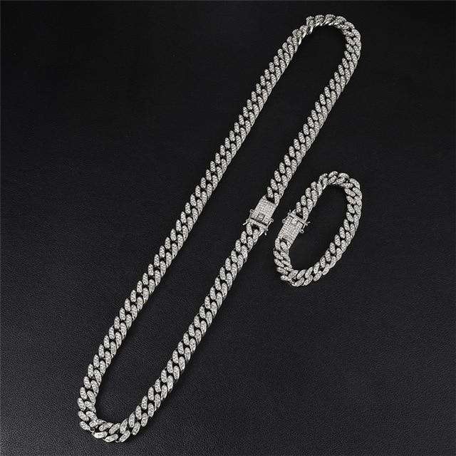 VVS Jewelry hip hop jewelry Silver / 18 Inch VVS Jewelry 14k Gold/Silver Chain + FREE Bracelet Bundle - (TODAY ONLY QUICK DELIVERY)