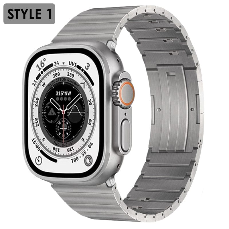 VVS Jewelry hip hop jewelry Silver / 38mm Titanium Stainless Steel Classic Apple Watch Band