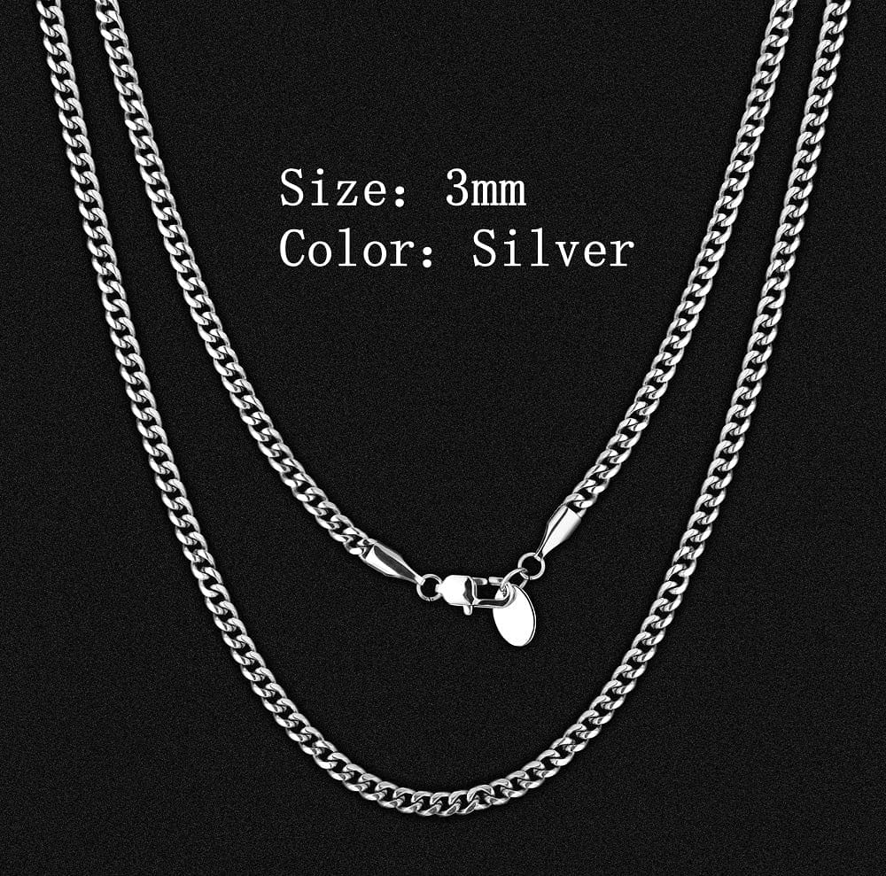 VVS Jewelry hip hop jewelry Silver / 3mm / 18 Inch VVS Jewelry BOGO Micro Cuban Chain - Buy One Get One Free