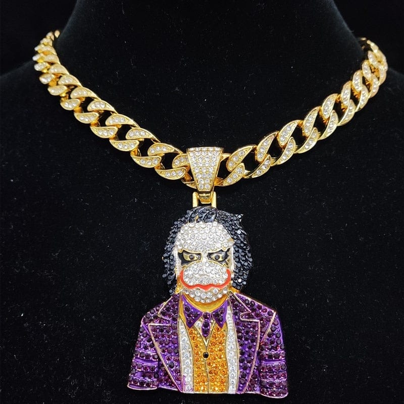 VVS Jewelry hip hop jewelry Silver/ Cuban Chain / 16inch Icy Joker Chain