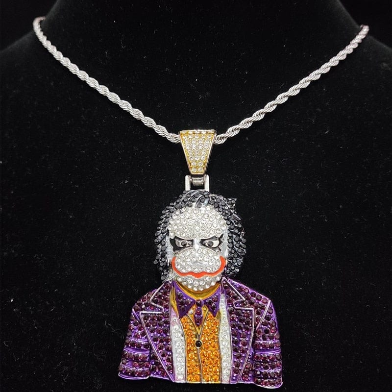 VVS Jewelry hip hop jewelry Silver / Cuban Chain / 16inch Icy Joker Chain