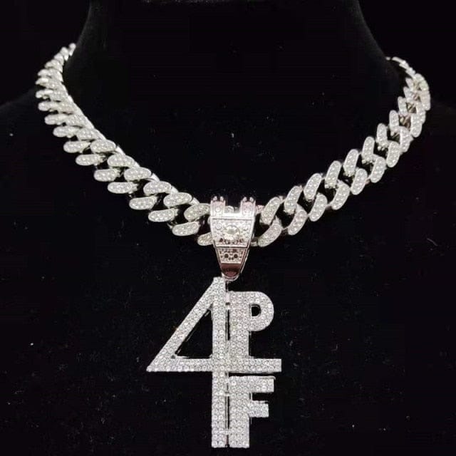 VVS Jewelry hip hop jewelry Silver/Cuban Chain / 20inch VVS Jewelry Lil Baby 4PF Cuban Chain Replica