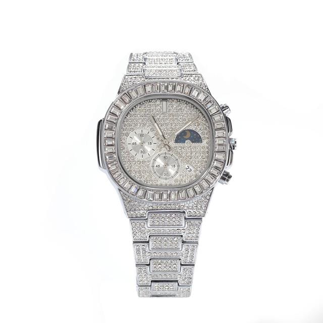 VVS Jewelry hip hop jewelry silver Don Baguette Icy Watch