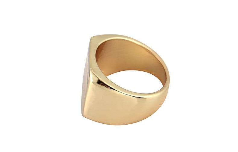 VVS Jewelry hip hop jewelry Square Black/Gold/Silver Metal Ring