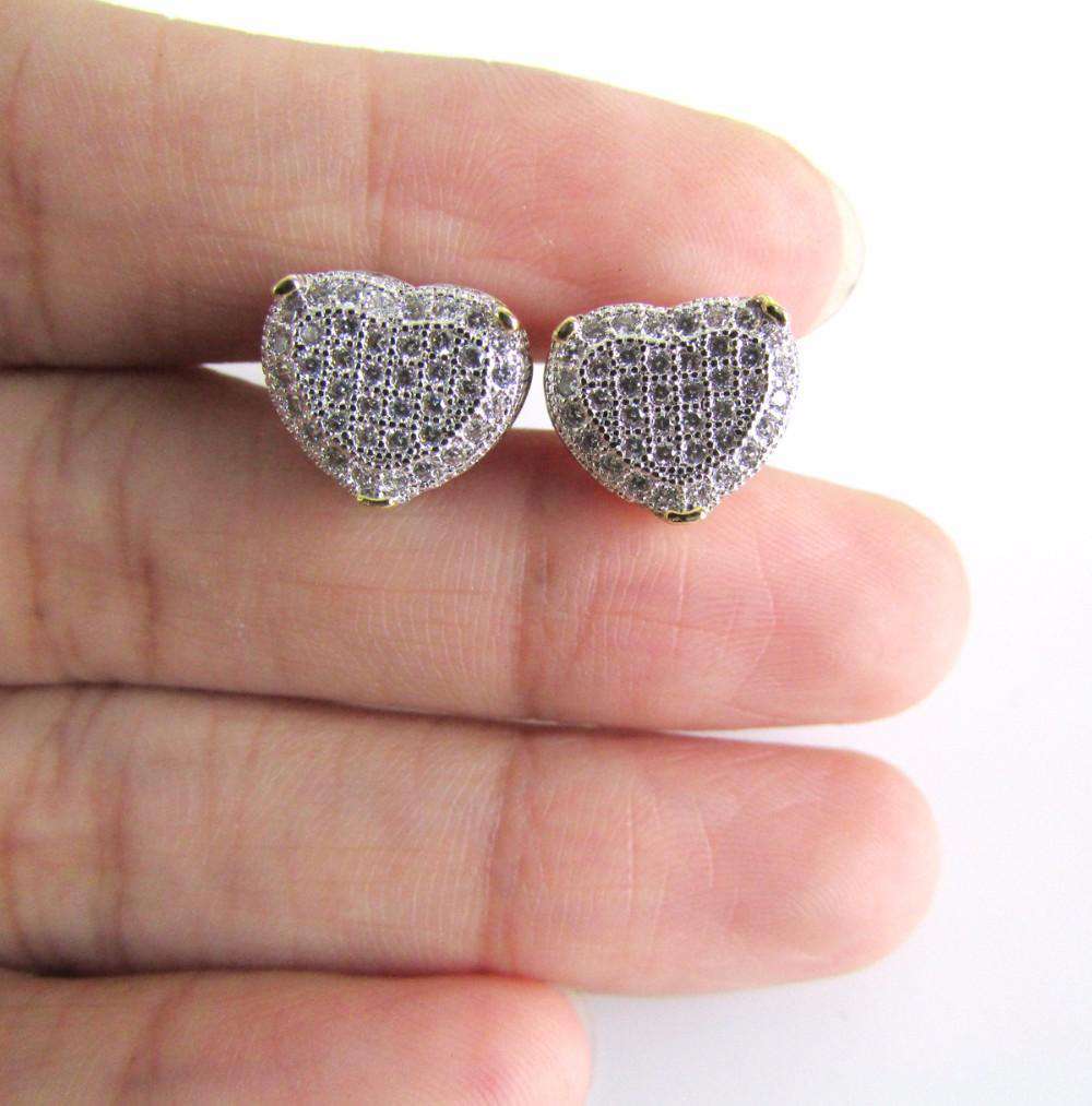 VVS Jewelry hip hop jewelry Square Bling Gold/Silver/Rosegold Stud Earrings