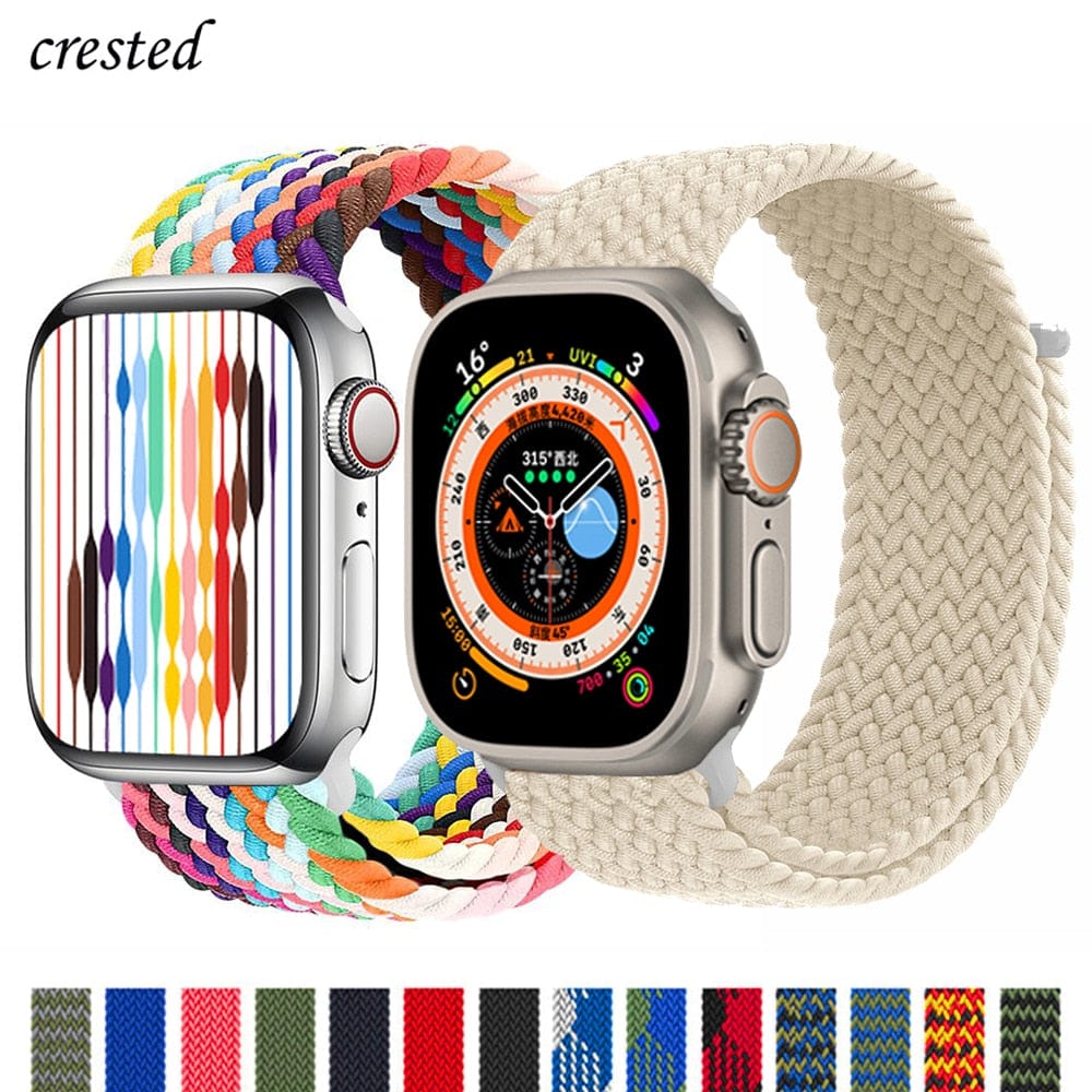 VVS Jewelry hip hop jewelry Stretchable Braided Watch Band with Loop Buckle