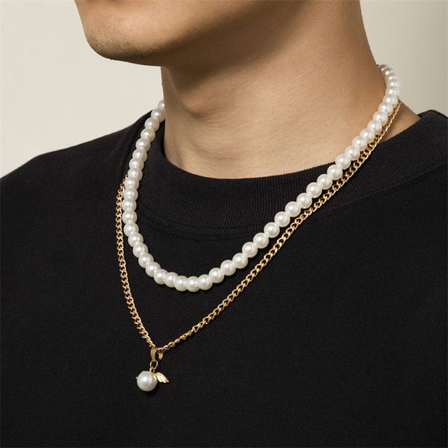 VVS Jewelry hip hop jewelry Style 5 Double Layered Pearl Necklace