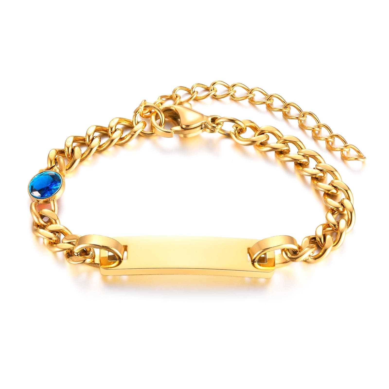 VVS Jewelry hip hop jewelry style 9 Custom Baby Engraved Name Bracelet with Birthstone