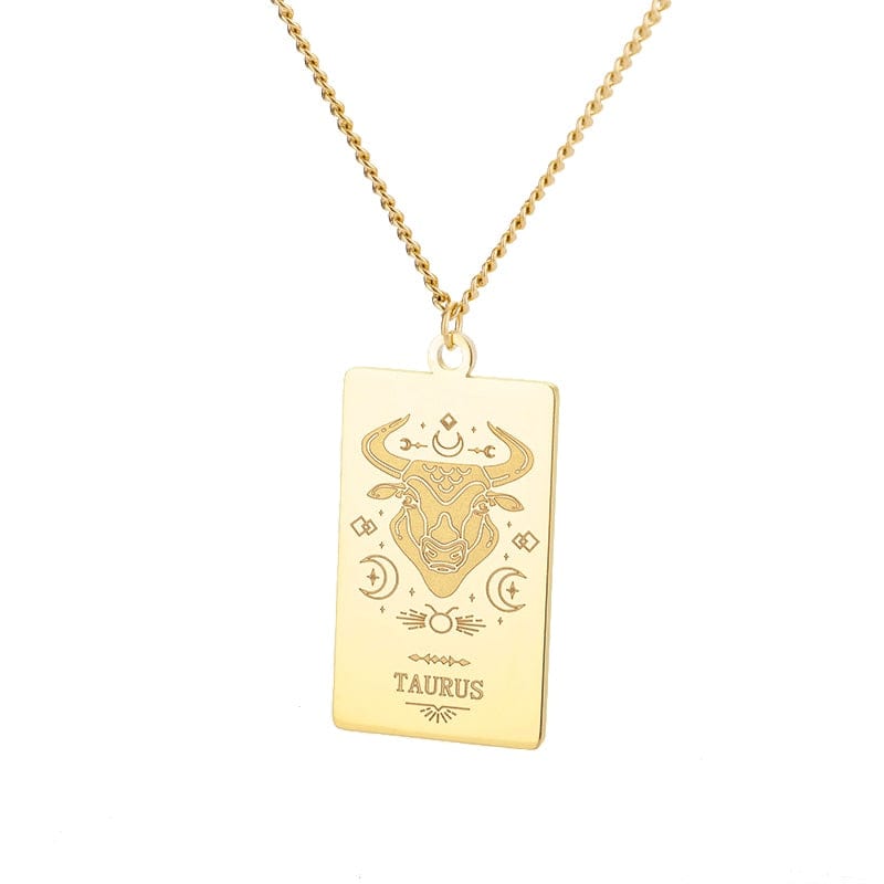 VVS Jewelry hip hop jewelry Taurus / 18 Inches Zodiac Sign Pendant Chain