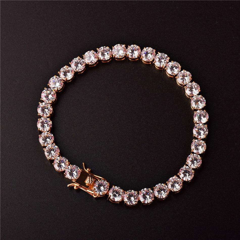 VVS Jewelry hip hop jewelry tennis bracelet VVS Jewelry 6MM 24k Gold Tennis Bracelet - Two For One Today Only