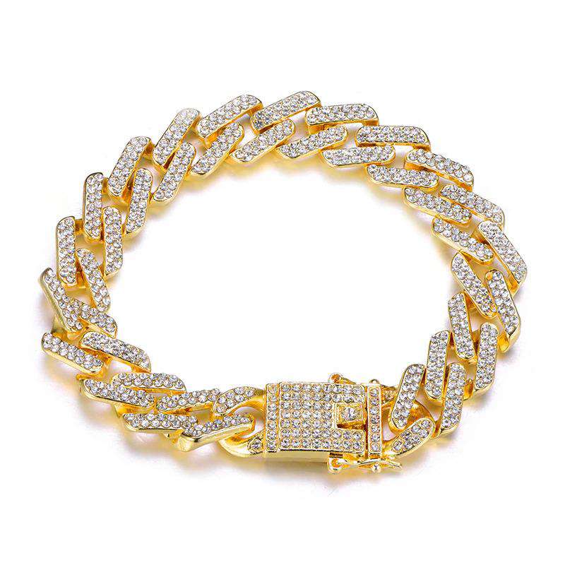 VVS Jewelry hip hop jewelry tennis bracelet VVS Jewelry Premium 6mm 24k Gold Tennis Bracelet + Free Cuban Bracelet Bundle (Today Only)