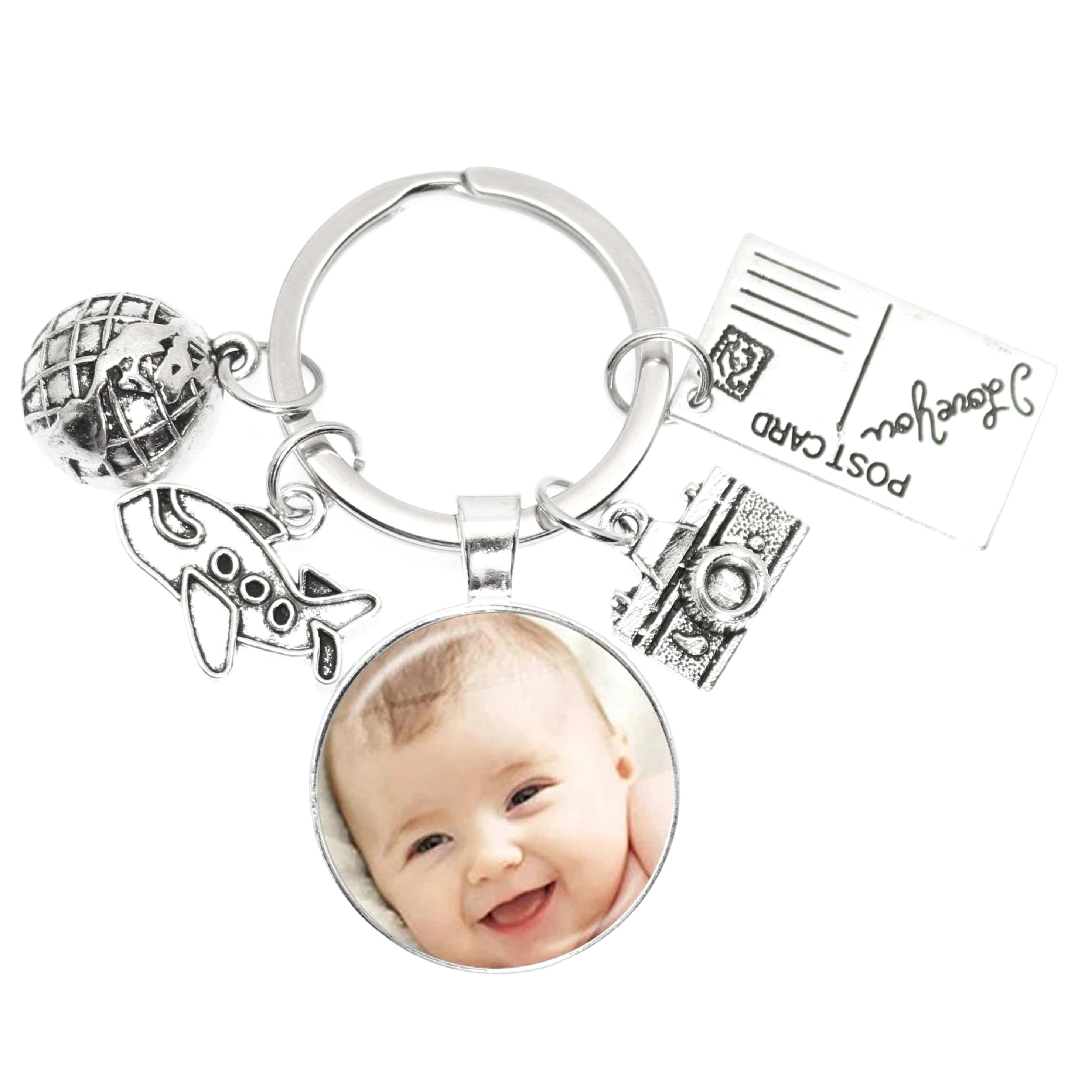 VVS Jewelry hip hop jewelry Travel Custom Photo Baby Keychain with Charms