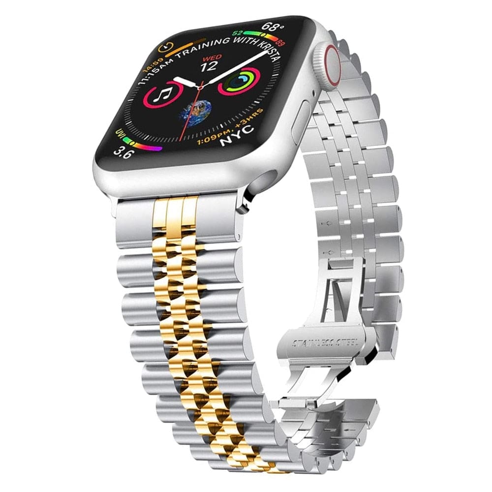 VVS Jewelry hip hop jewelry Two-tone Classic Apple Watch Band