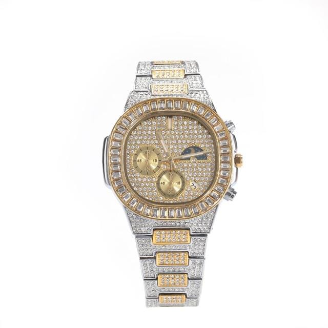 VVS Jewelry hip hop jewelry two-tone Don Baguette Icy Watch
