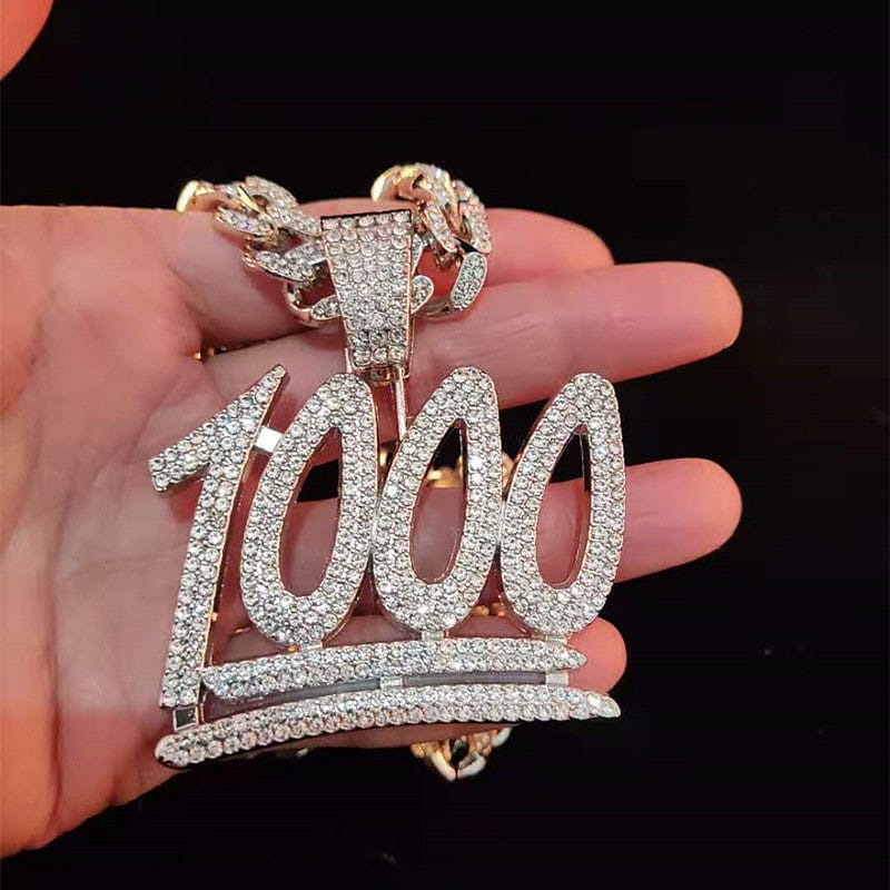 VVS Jewelry hip hop jewelry VVS Jewelry 1000 Iced Out Cuban Pendant Chain